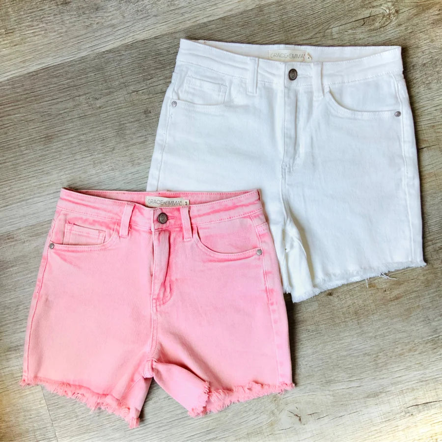Lola Distressed Denim Shorts