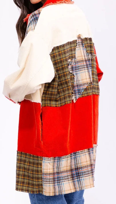 Corduroy Colorblock Jacket,