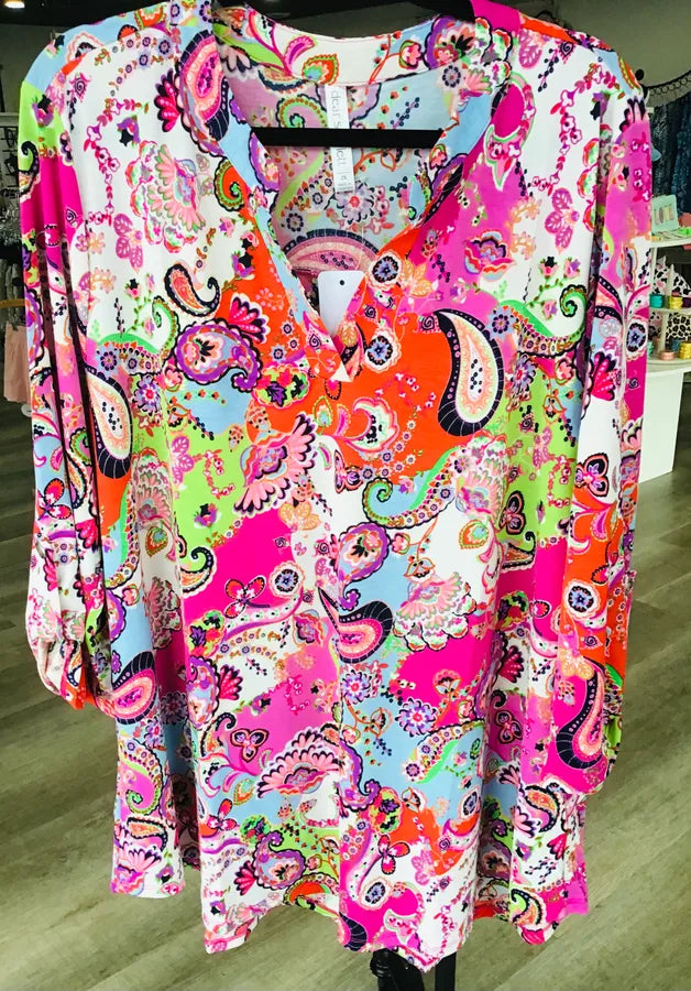 Lizzy Pink 3/4 sleeve 109