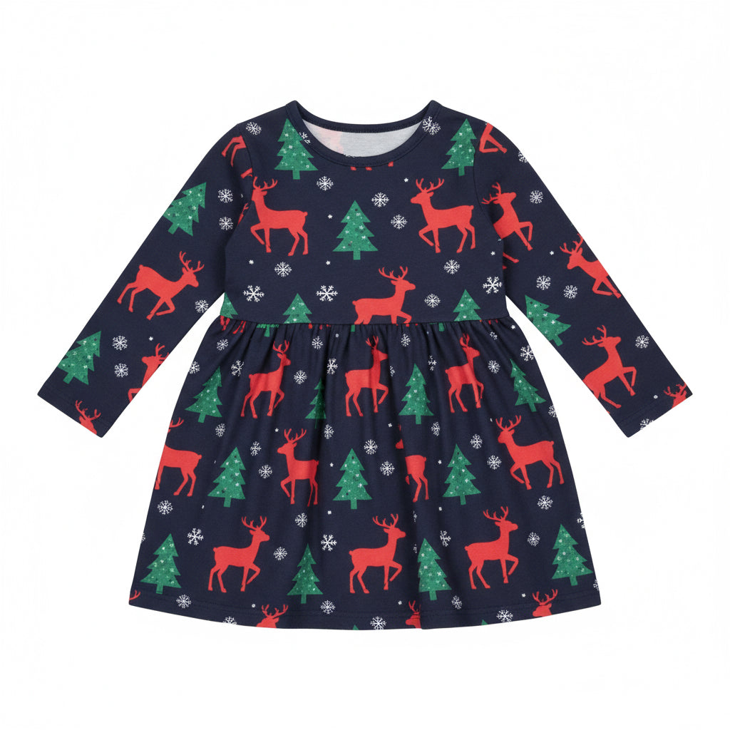 Navy Forest Christmas PJ Set (Gown)
