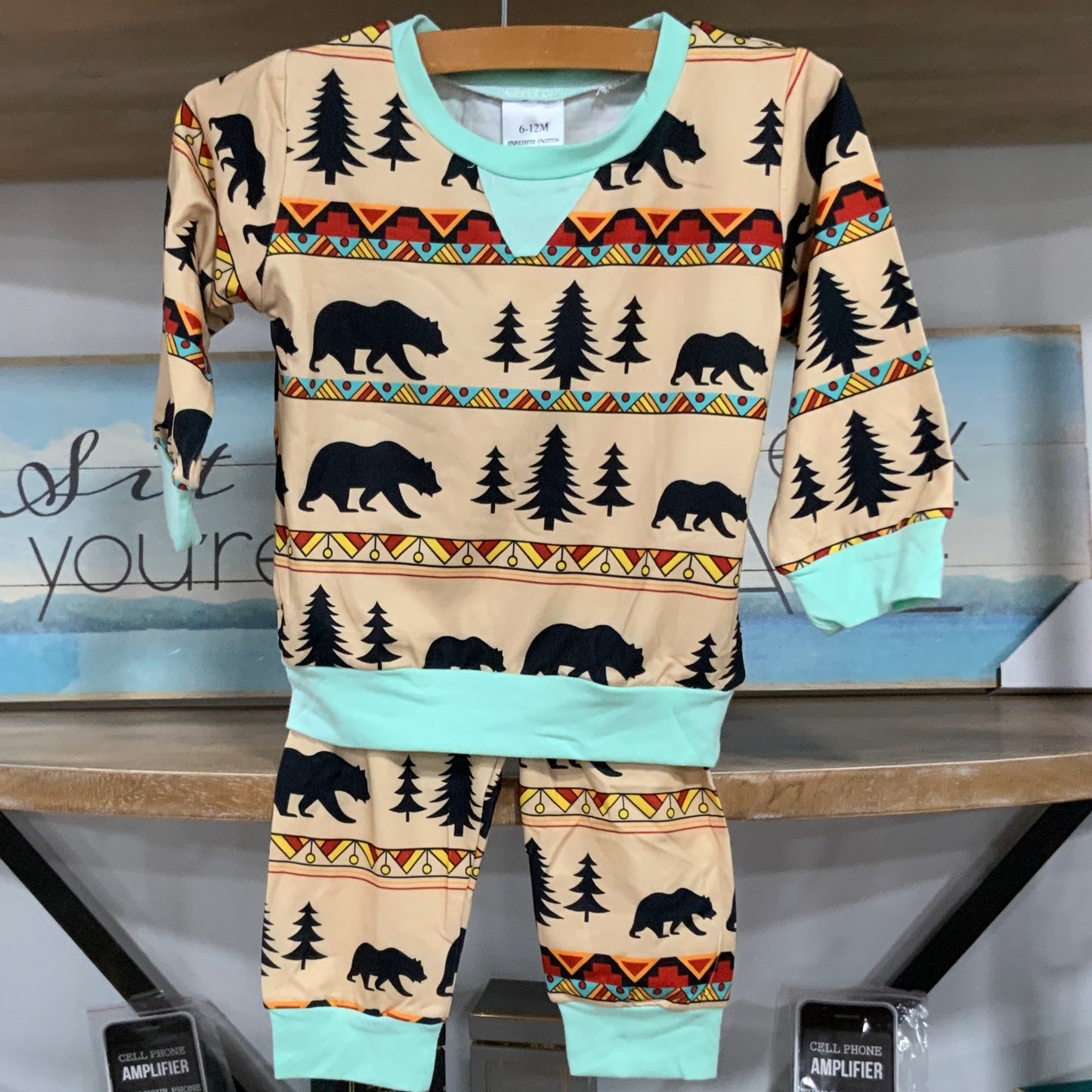 Cream & Mint Bear Lounge Wear