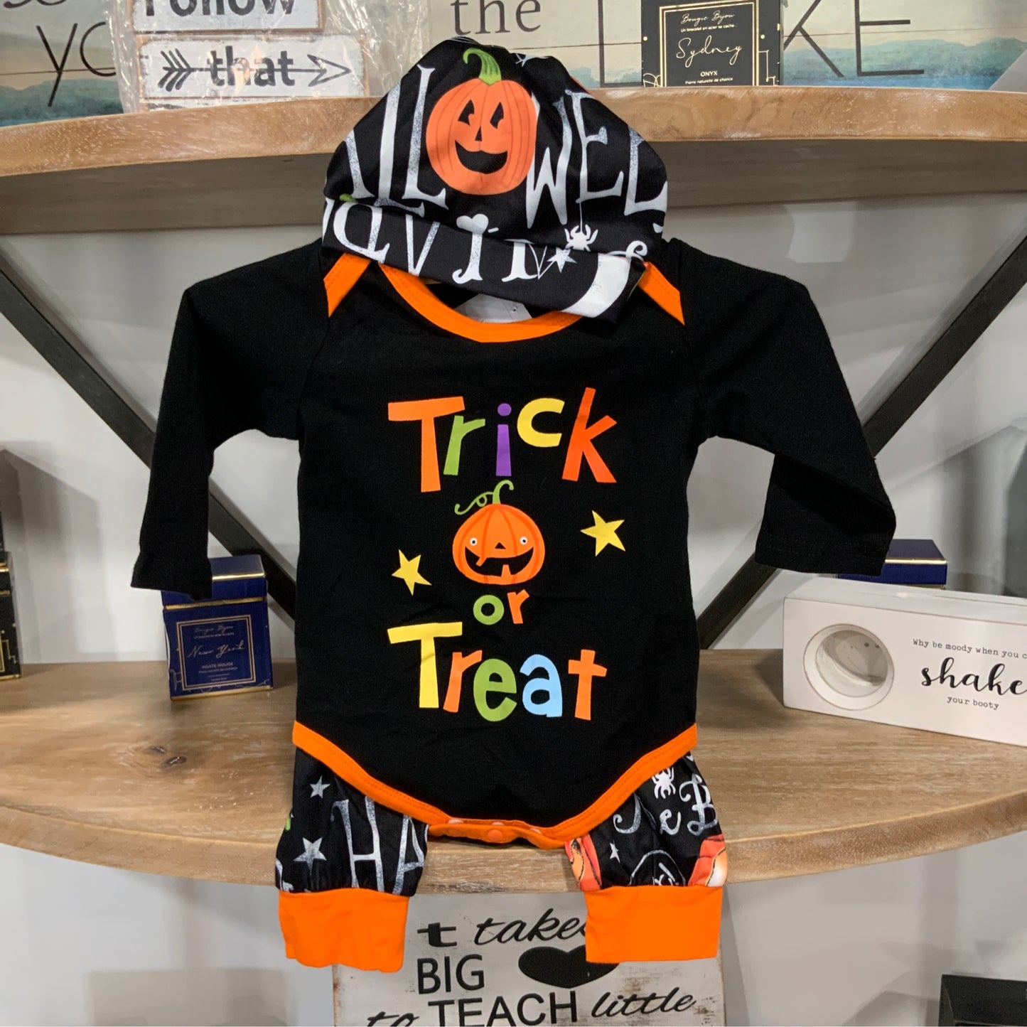 Trick Or Treat Onesie / Hat