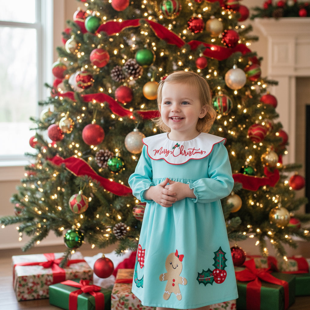 Gingham Merry Christmas Dress