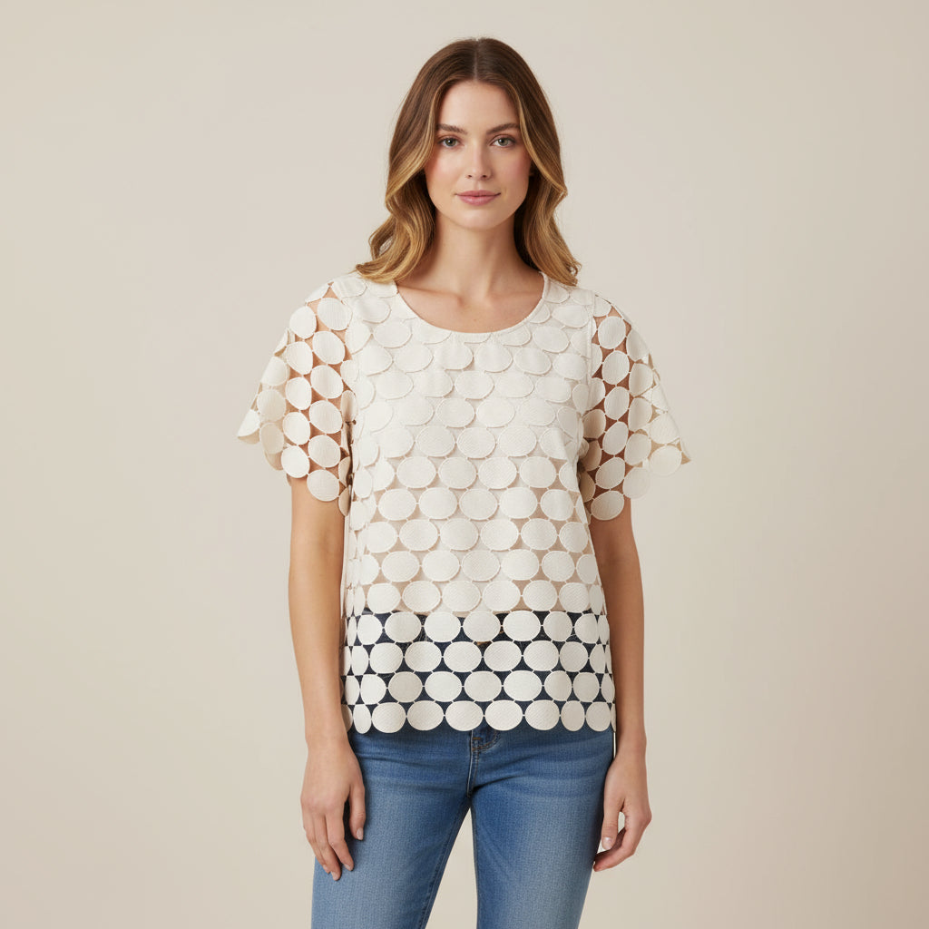 Lace Shift Boxy SS Top
