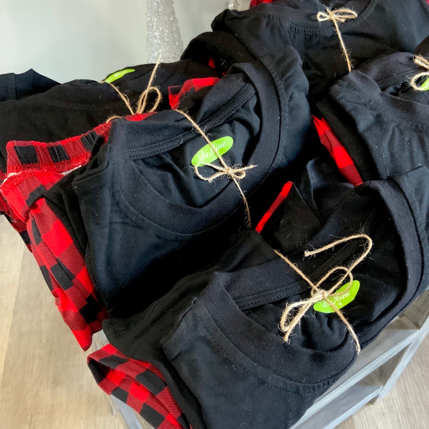 Plaid w/ Black top PJ