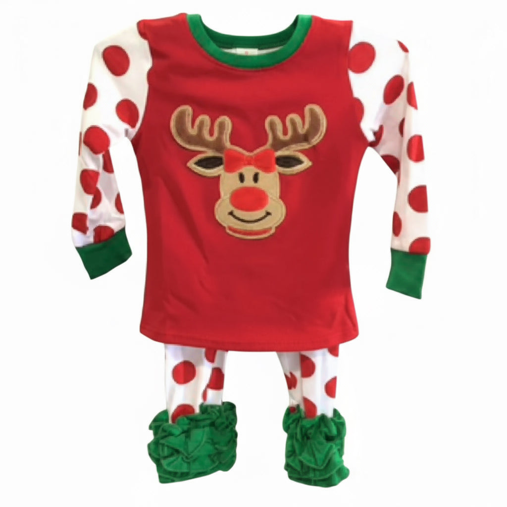 Reindeer Christmas PJ Girls
