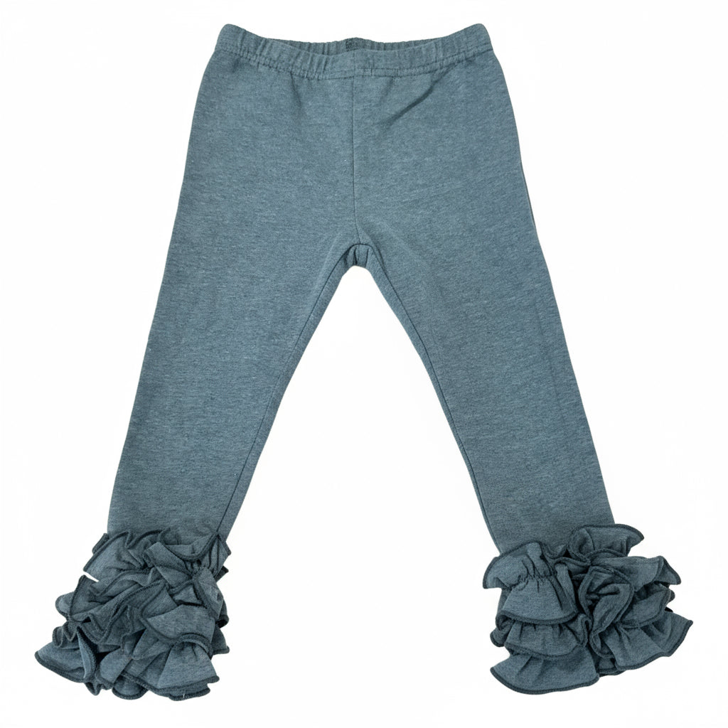 Icing Ruffle Leggings - Dark Grey