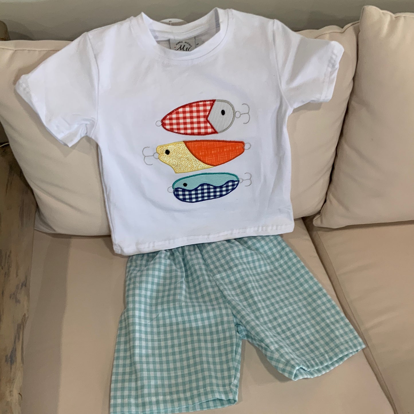 Fishing Bait Gingham Outfit