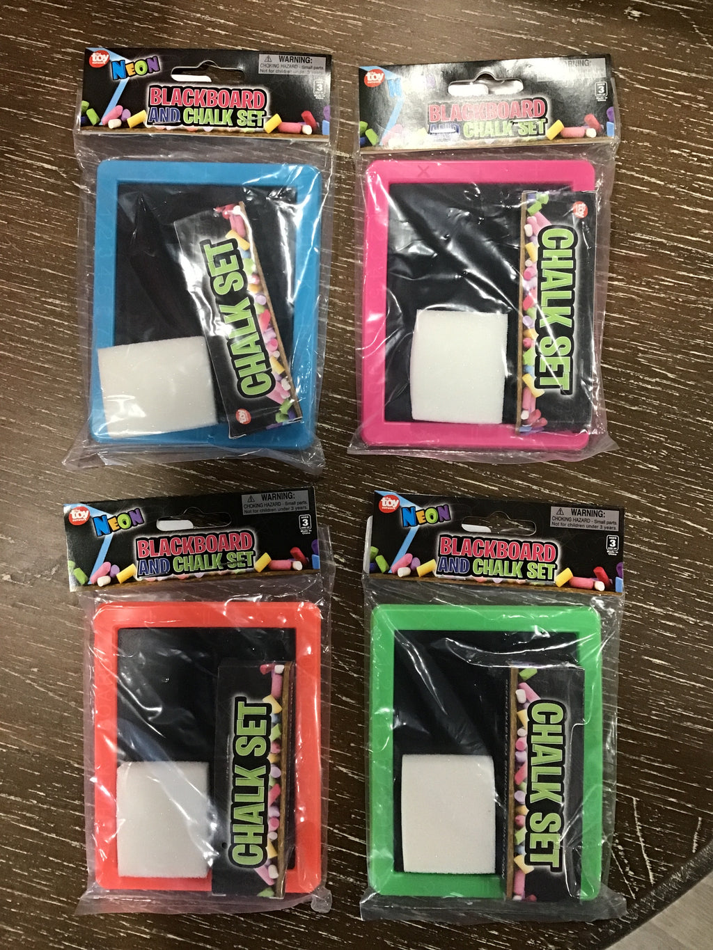 Neon Chalkboard Mini Set – Colorful Kids Drawing & Learning Board with Eraser and Chalk Sticks