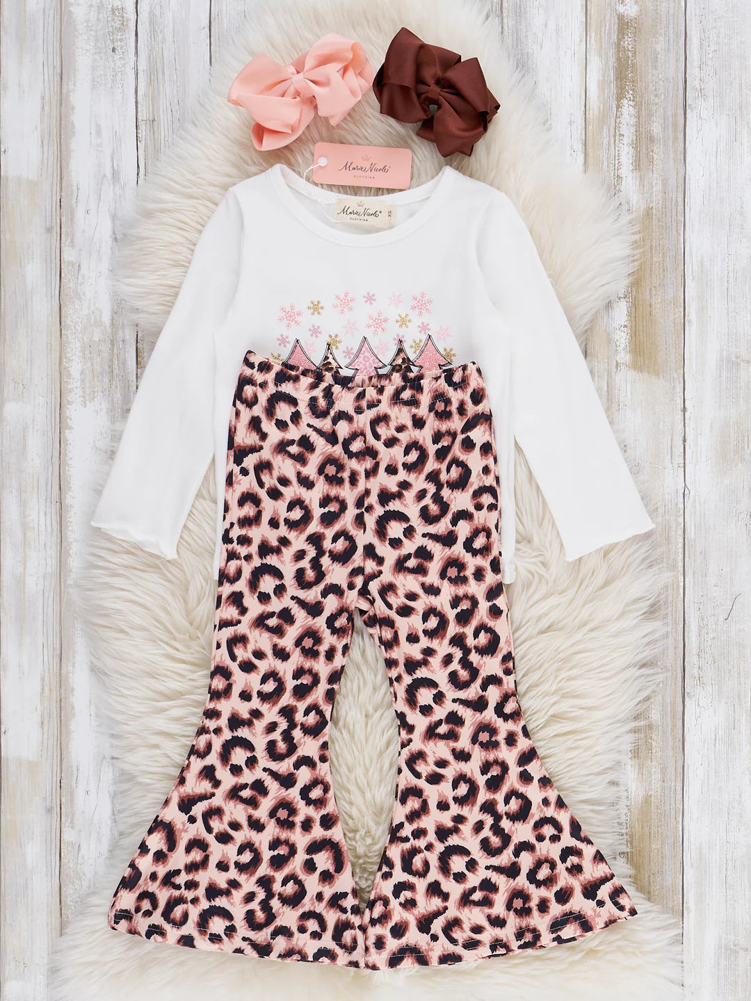 Merry Christmas Leopard Bell Outfit