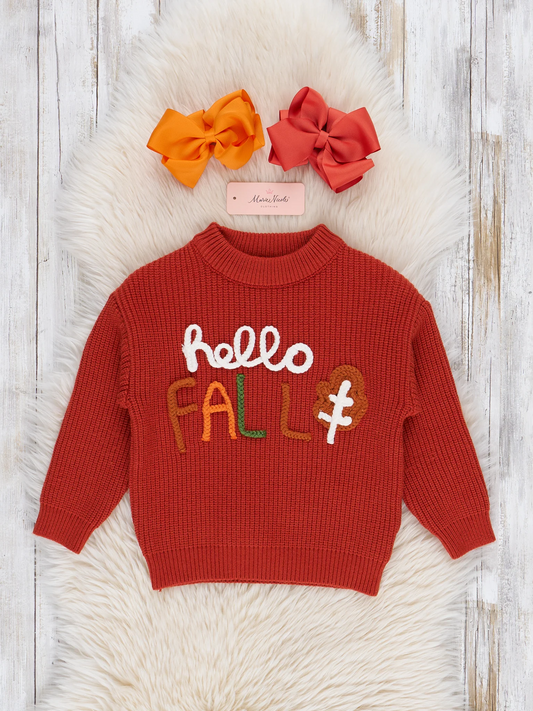 Hello Fall Knit Sweater