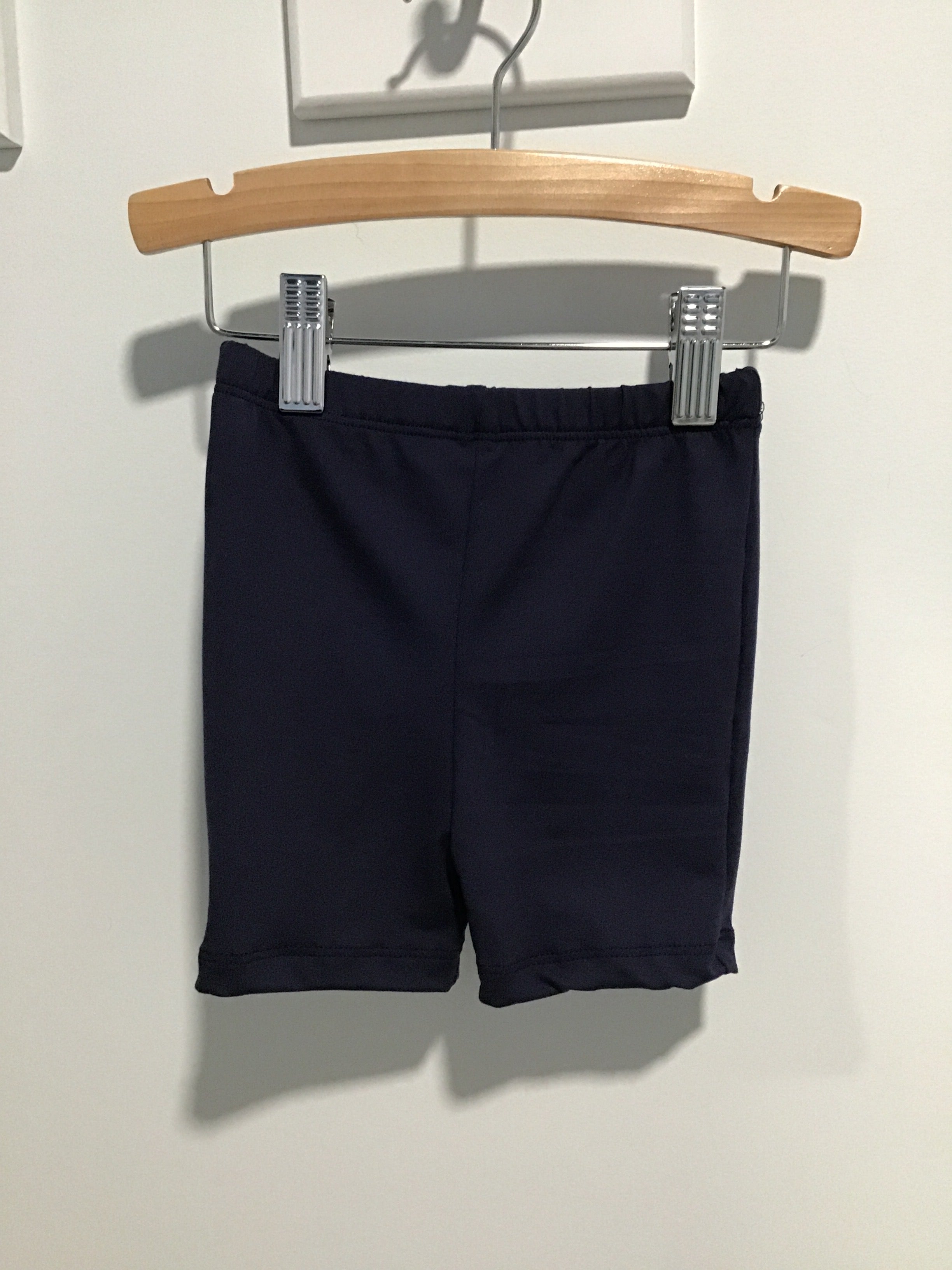 Girls’ Navy Twirl Shorts – Soft Stretch Play Shorts with Elastic Waistband & Flowy Fit