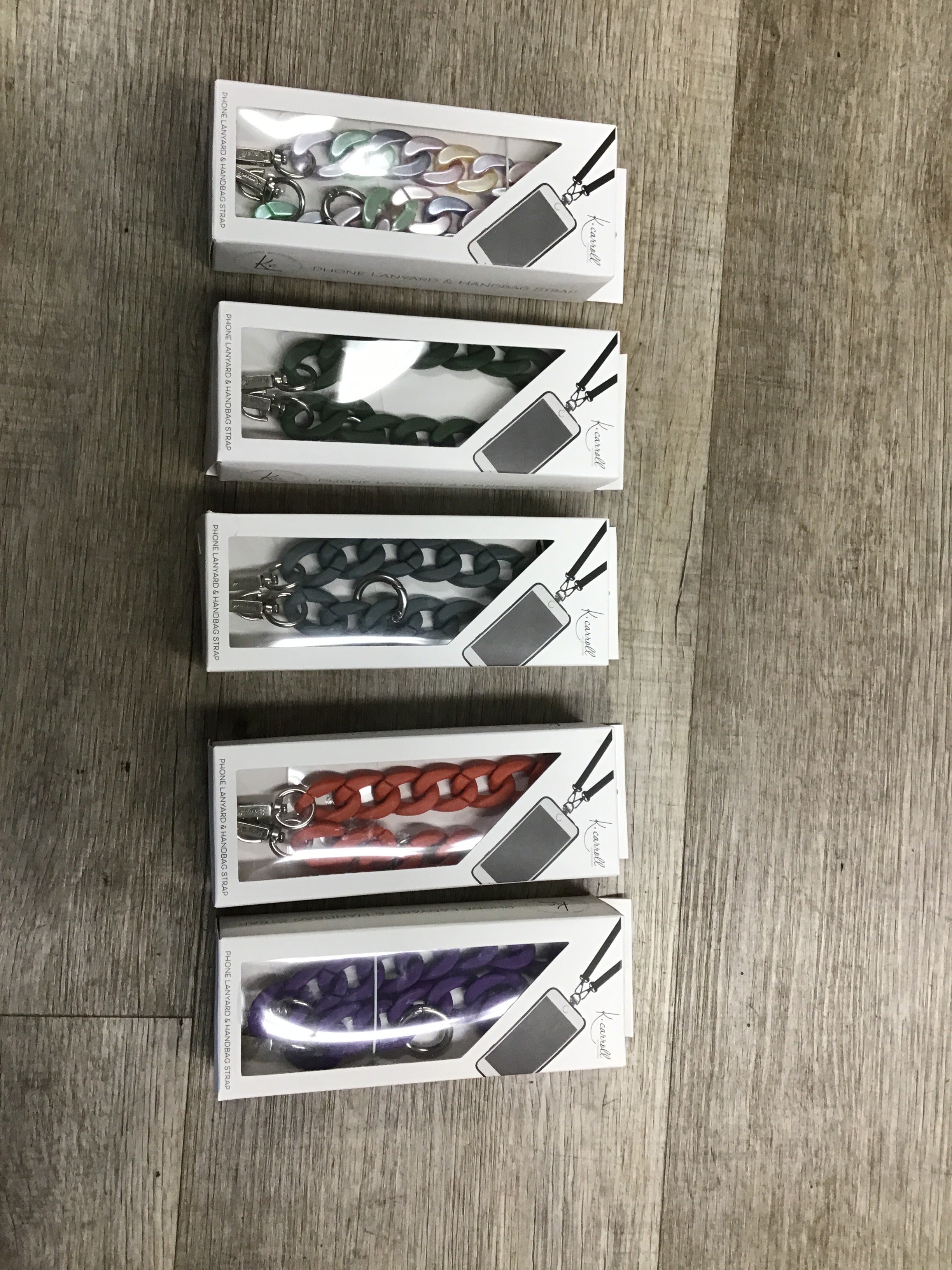 Chain-Style Phone Lanyard & Handbag Strap – Multi-Color Detachable Crossbody Accessory for Phones & Pouches