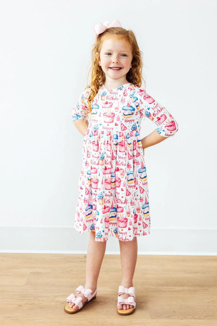 Birthday Girl Cupcake Twirl Dress