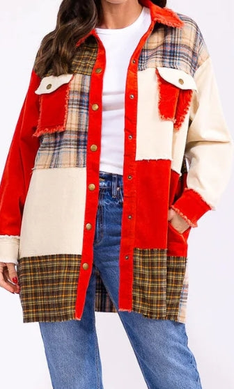 Corduroy Jacket Button Closure