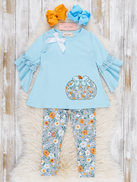Light Blue Floral Embroidered Pumpkin Ruffle Outfit.png