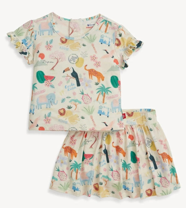 MM Wanderlust Wildlife Skort set