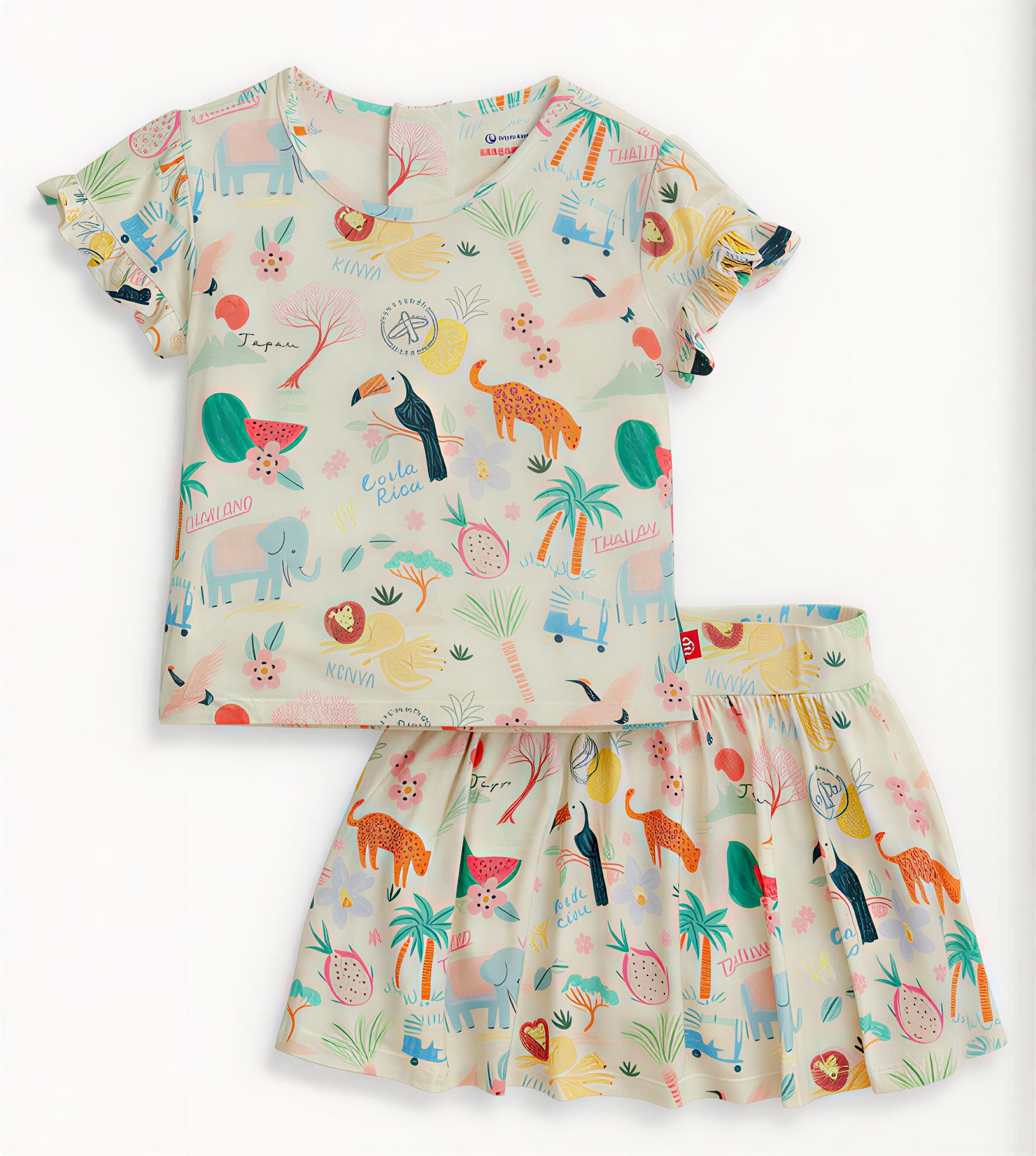 MM Wanderlust Wildlife Skort set