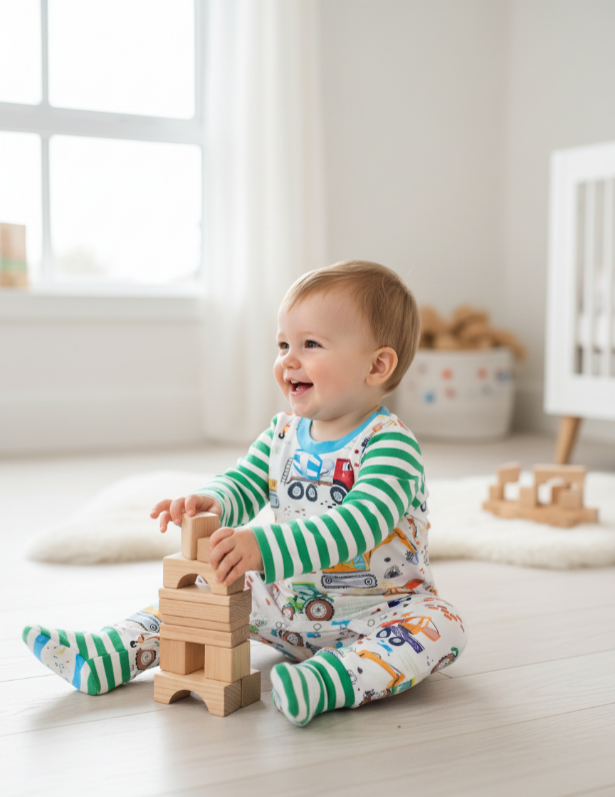 Construction Cuddles Romper