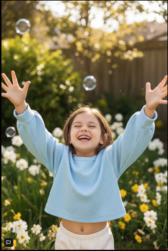 Girls' Waffle Knit Pullover – Honeycomb Texture Long Sleeve Top