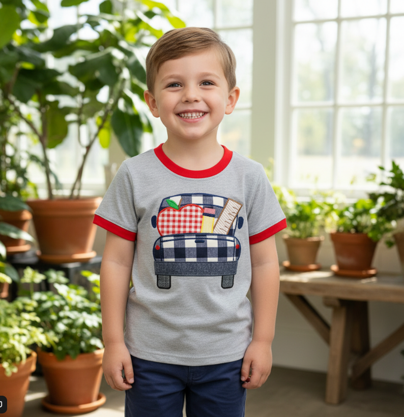 Boys Back-to-School Truck Tee – Preschool & Kindergarten Shirt