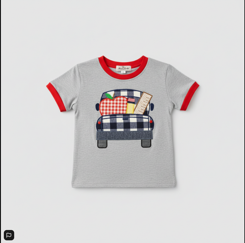 Boys Back-to-School Truck Tee – Preschool & Kindergarten Shirt