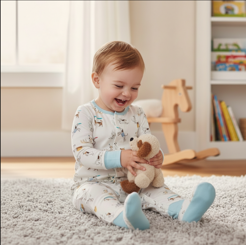 Magnetic Me Howlarious Footie – Animal Print Modal Baby Sleeper with Magnetic Closures