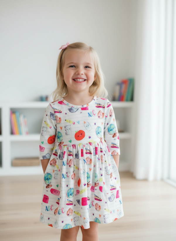 Girls Candy Cane Cutie Christmas Outfit – Black Ruffle Top & Pink/Red Striped Bell Bottom Pants Set