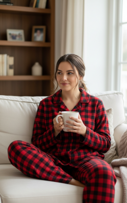 Plaid Adult PJ