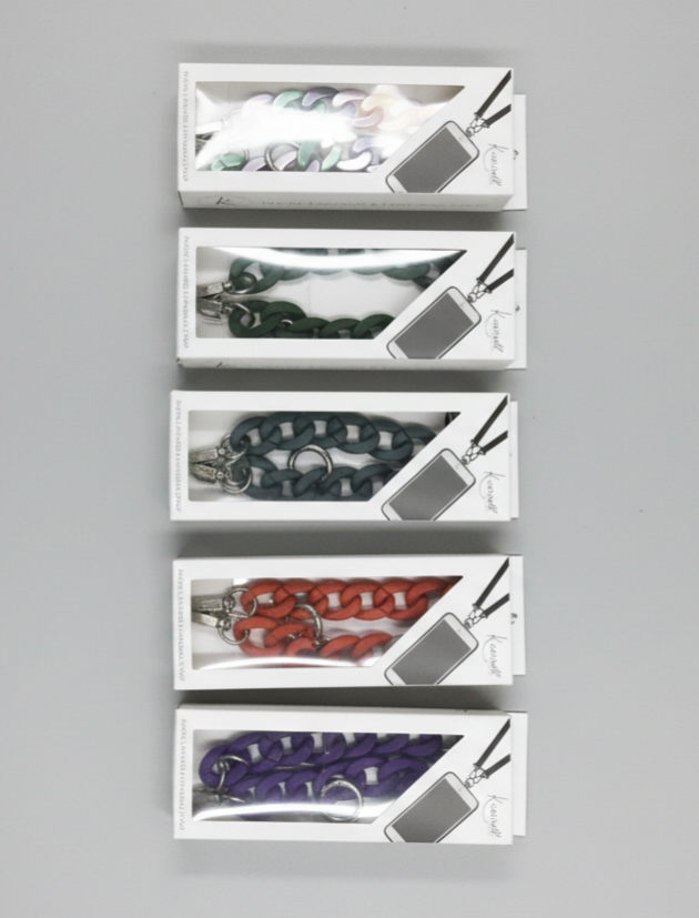 Chain-Style Phone Lanyard & Handbag Strap – Multi-Color Detachable Crossbody Accessory for Phones & Pouches