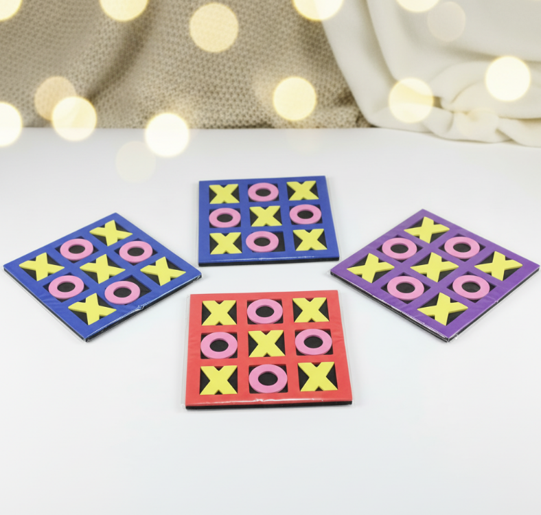 Colorful Tic Tac Toe Foam Game – Portable Kids Travel Toy for Parties, Learning & Playtime Fun