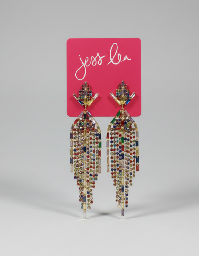Sass Master Beaded Fringe Earrings – Multicolor Statement Drops for Women’s Boutique Fashion & Party Glam