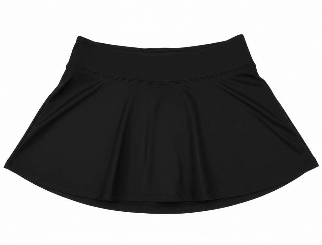 Women’s Butter Soft Black Skort – High-Waisted Stretch Athletic Skirt with Built-In Shorts
