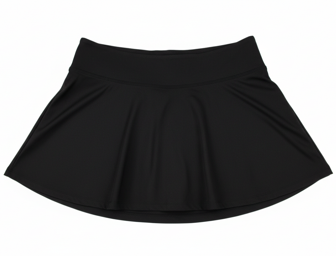 Women’s Butter Soft Black Skort – High-Waisted Stretch Athletic Skirt with Built-In Shorts