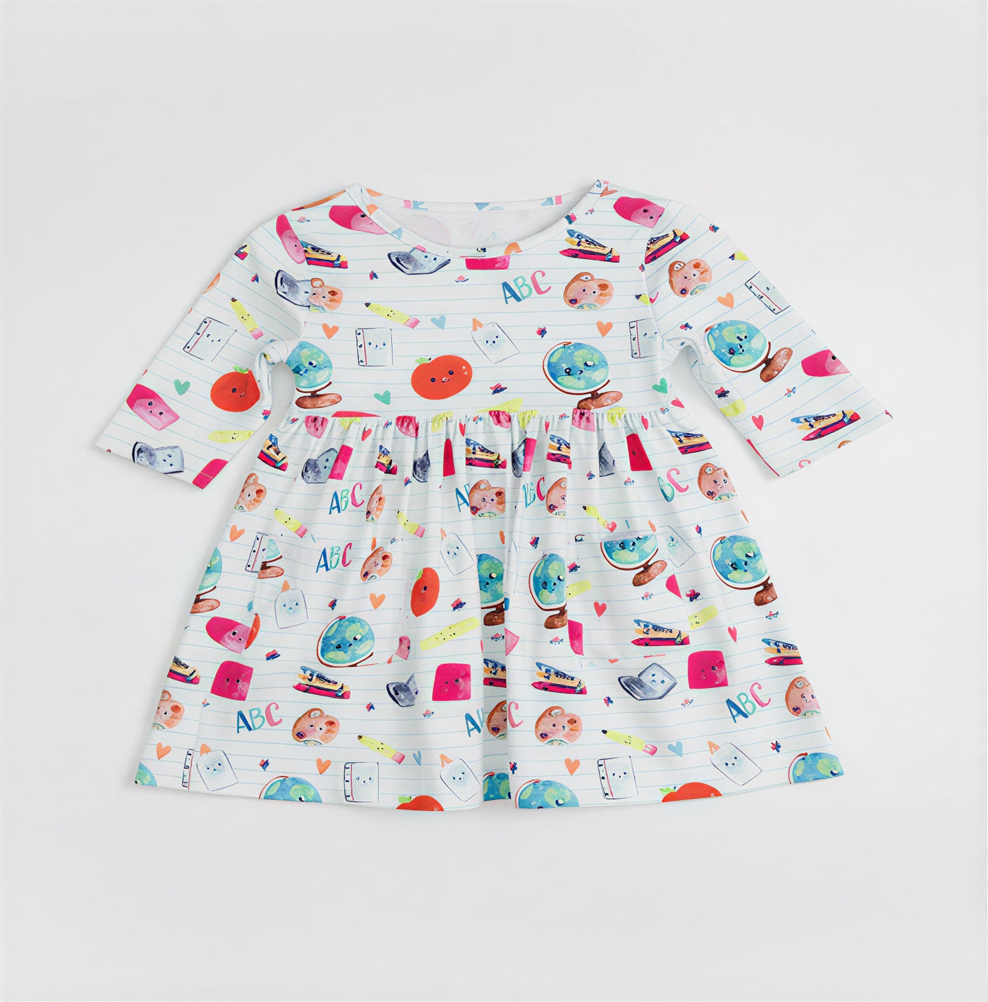 Girls Candy Cane Cutie Christmas Outfit – Black Ruffle Top & Pink/Red Striped Bell Bottom Pants Set