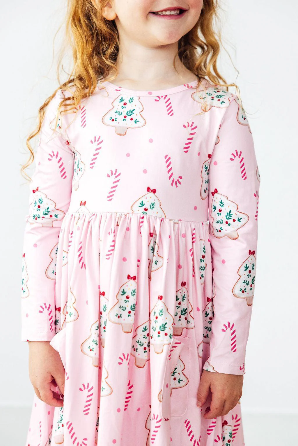 Christmas Cookie LS Twirl Dress