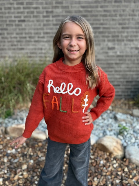 Hello Fall Knit Sweater
