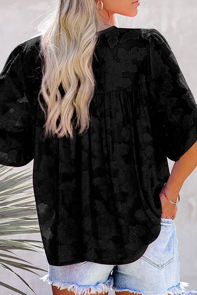 Loose Short Sleeve top : Sky Blue,