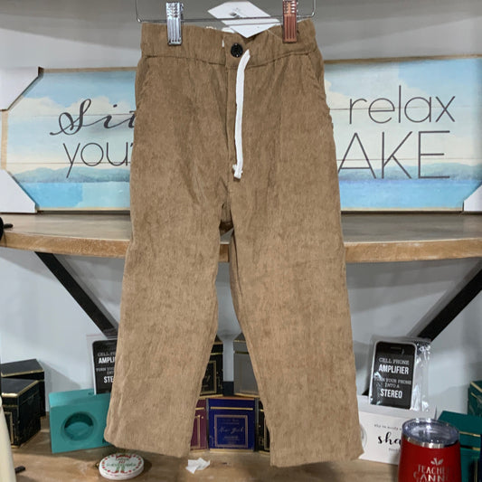Khaki Drawstring Chino Pants