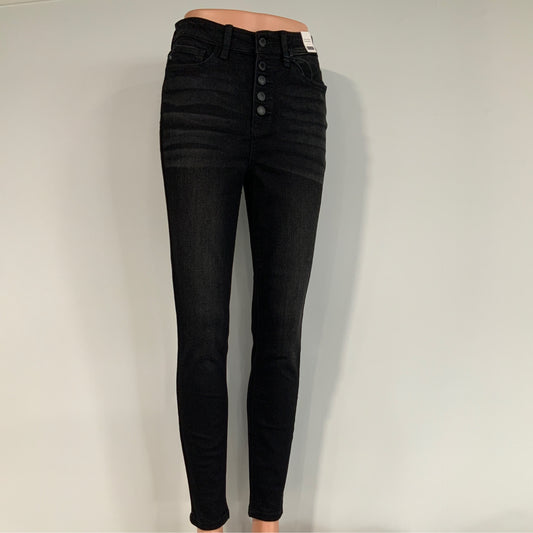 Judy Blues Black Button Fly Jeans