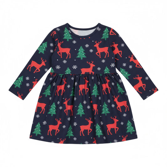 Navy Forest Christmas PJ Set (Gown)