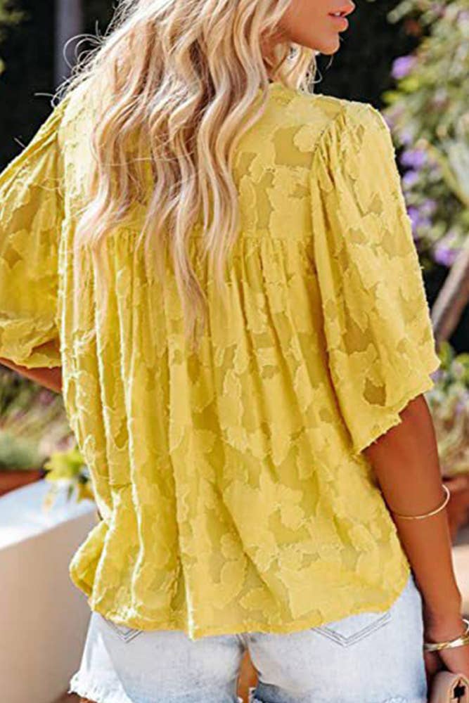 Loose Short Sleeve top : Sky Blue,