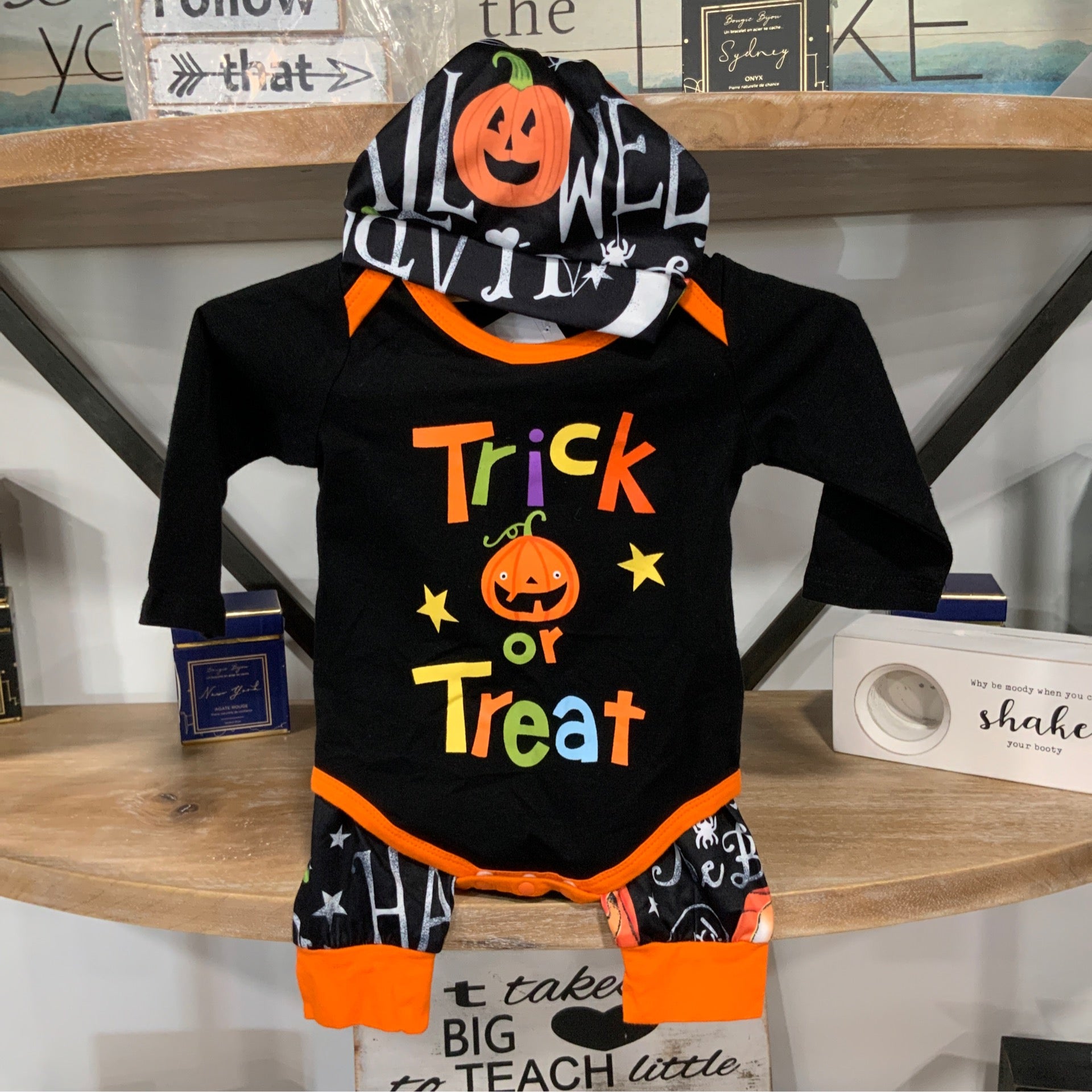 Trick Or Treat Onesie  / Hat