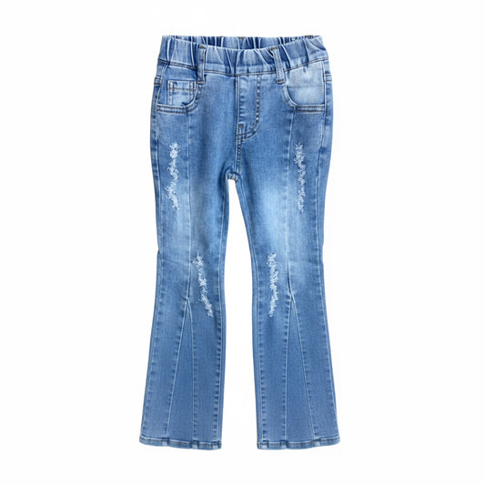 Faded Demin Bell Bottoms (Elastic waist)