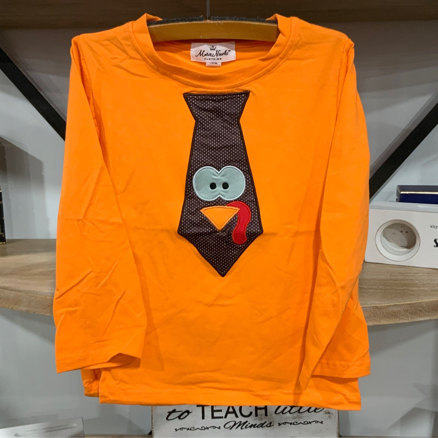 Orange Turkey Tie LS Shirt