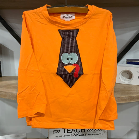 Orange Turkey Tie LS Shirt