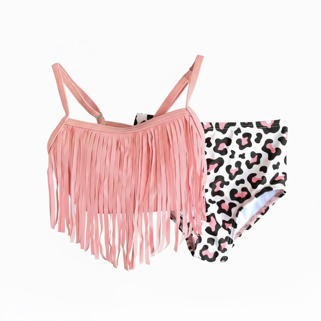 Pink Fringe 2 pc swimsuit