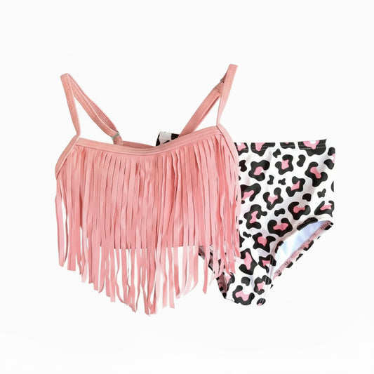 Pink Fringe 2 pc swimsuit