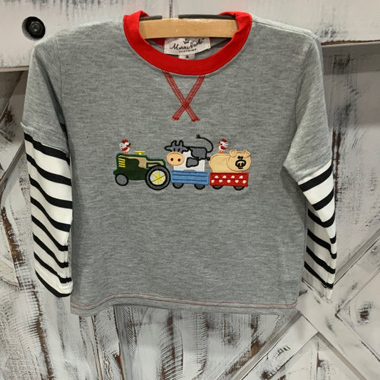 Farm Animals on a tractor shirt