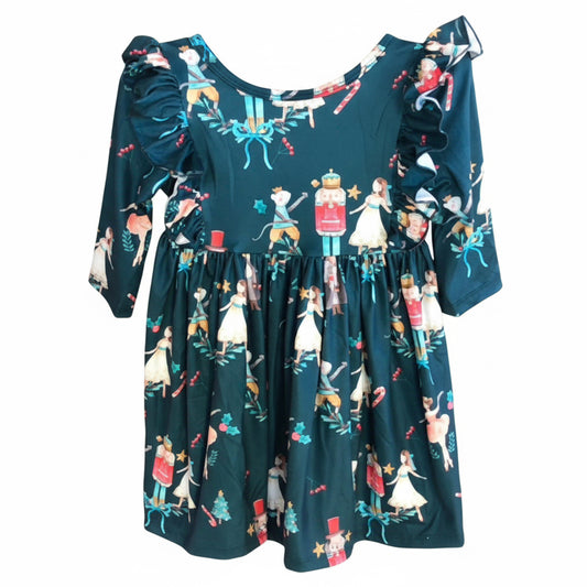 Christmas Ballet Ruffle Twirl Dress